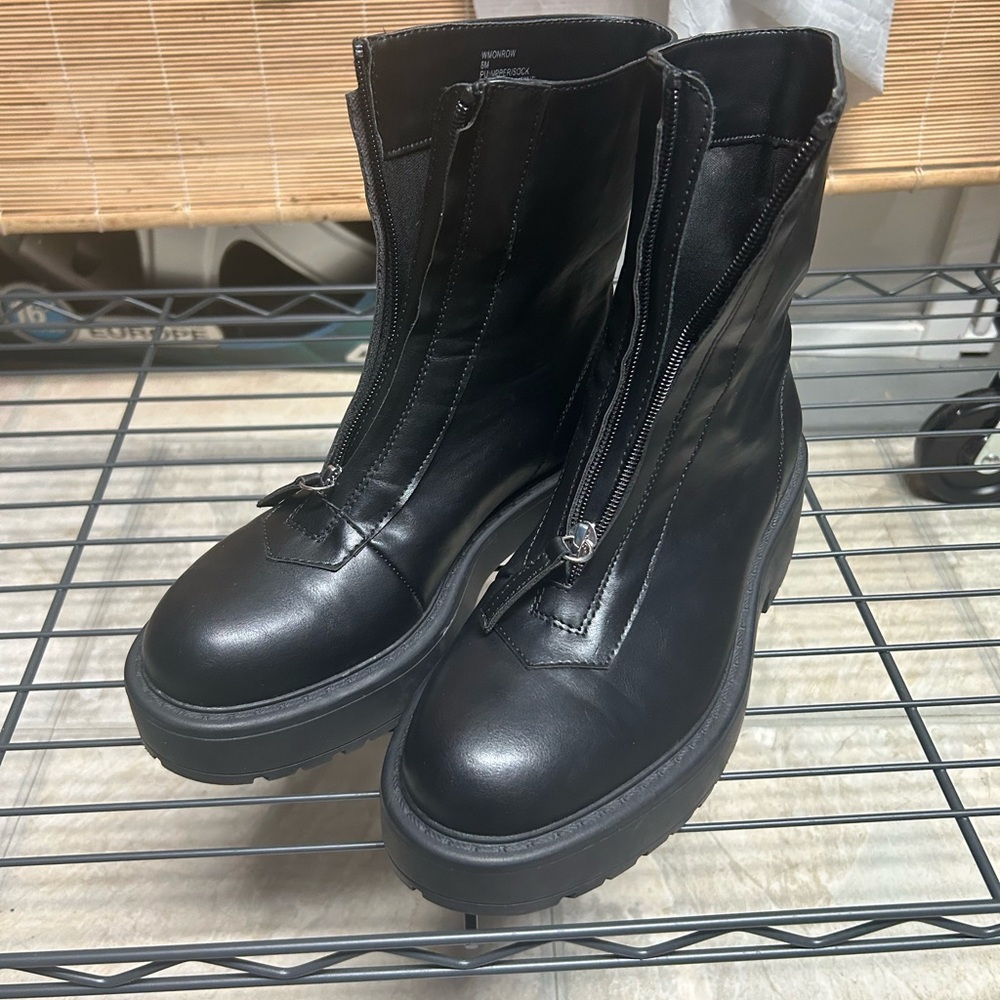 Monrow Black Women's Combat Boots